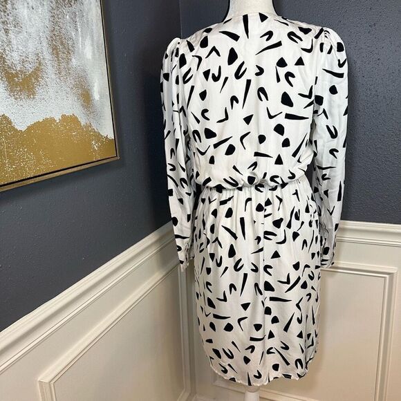& Other Stories Faux Wrap Mini Dress Classic Retro Pattern - Picture 9 of 12